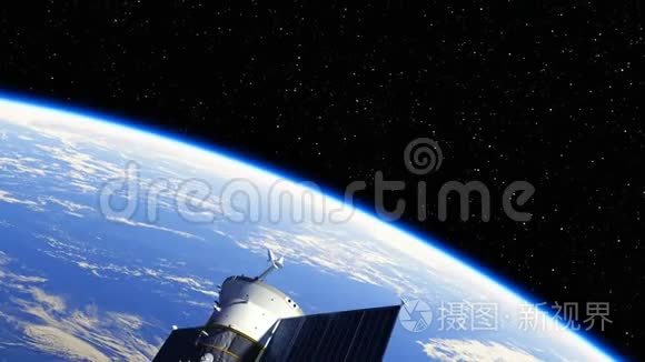 环绕地球运行的国际空间站视频