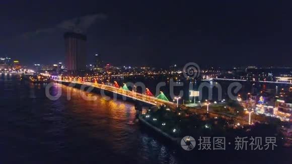 海洋海岸上美丽的夜景视频