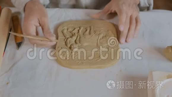 波特制作粘土邮票图片视频