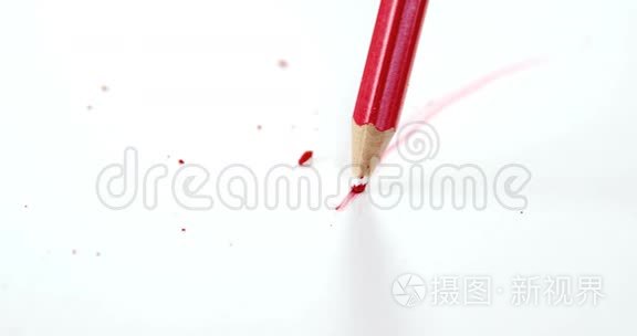 带笔记本的红色铅笔视频