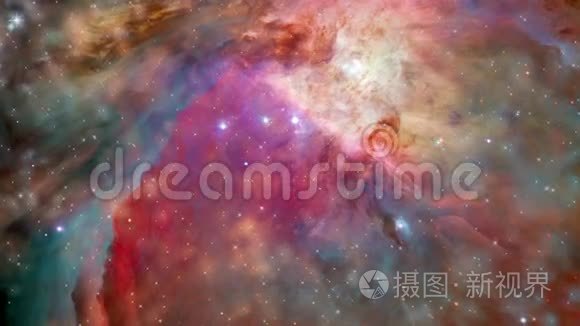 围绕行星银河和恒星的轨道视频