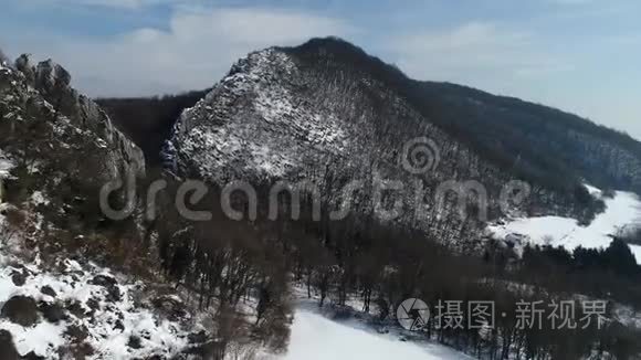 卡尔尼克山冬季空中镜头