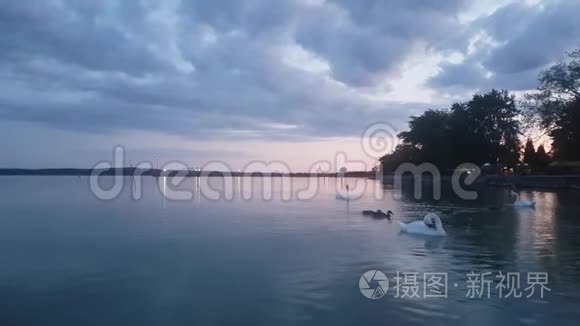 匈牙利的巴拉顿湖视频