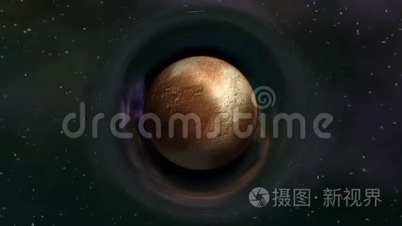 冥王星在弯曲的空间视频