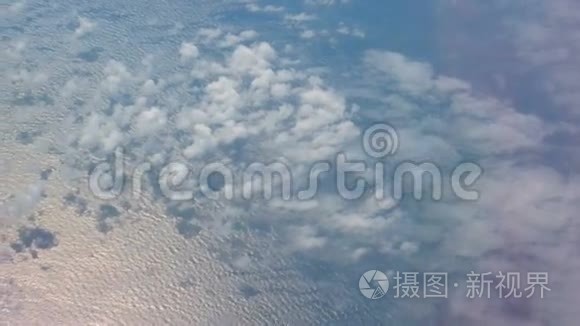 北大西洋上空的云景视频