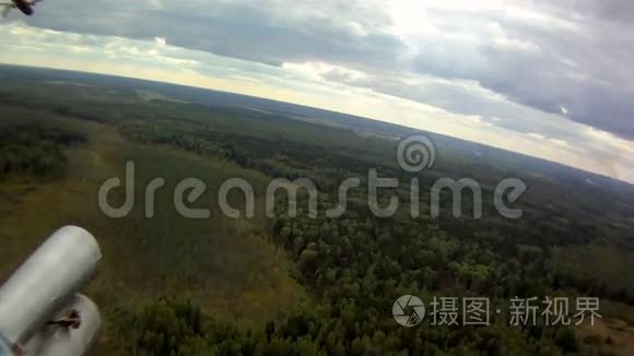 从直升机上看到森林灌木丛视频