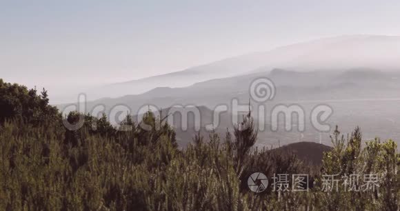 背景火山带景观特内里生活视频