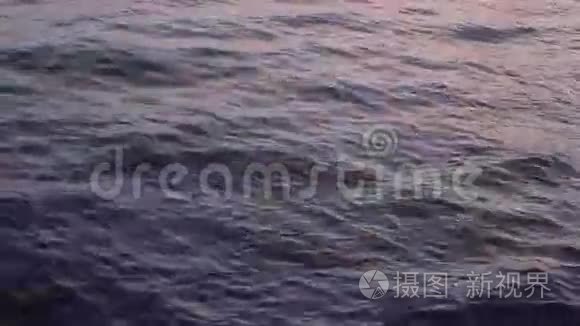 从高处看海洋日落