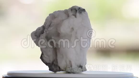 含有大量白色晶体的石英岩