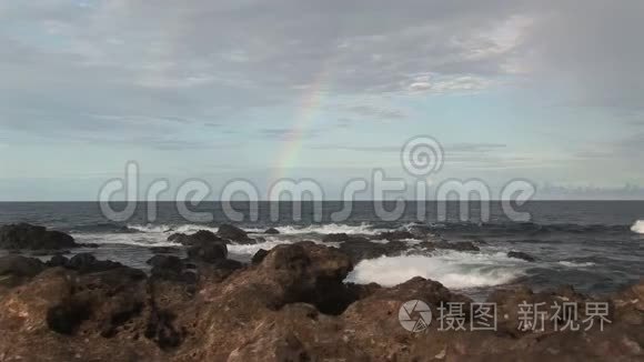 加勒比海阿鲁巴岛的彩虹视频