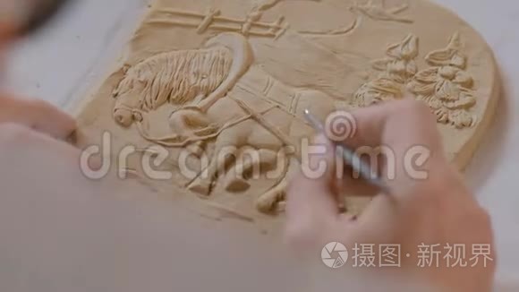 波特制作粘土邮票图片