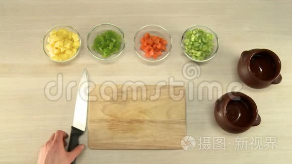 切土豆木工板顶部视图视频