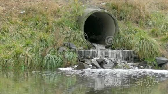 河流水污染视频