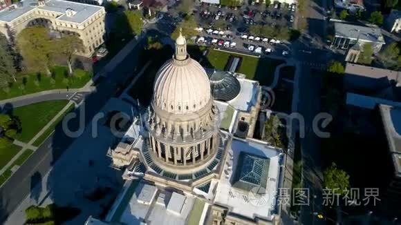爱达荷州标志性建筑鸟瞰图视频