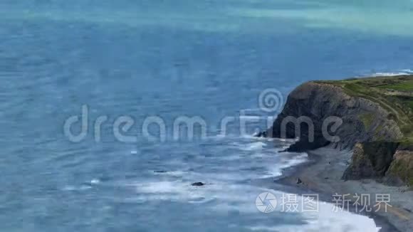 风景优美的英国海岸时间流逝