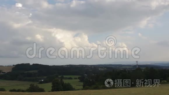 捷克风景的云时程视频