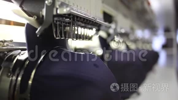 关闭一台工业缝纫机的录像视频