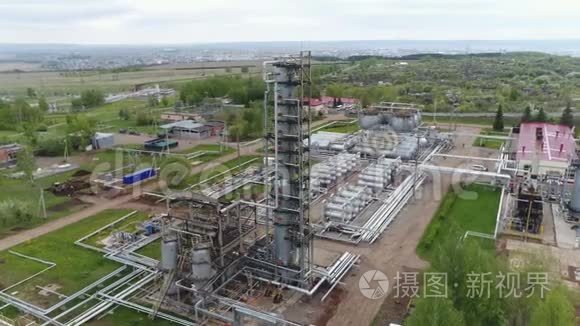 气油精炼厂区域全景视频