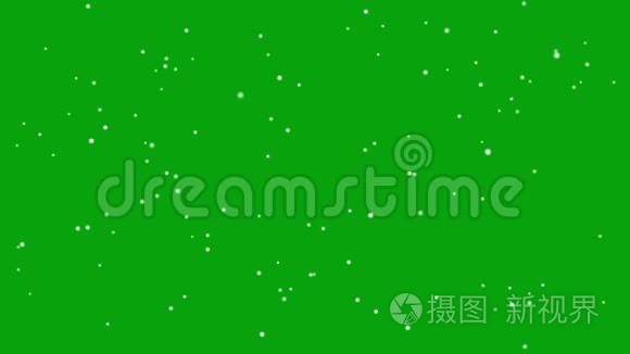 闪烁的星星，绿色的屏幕背景