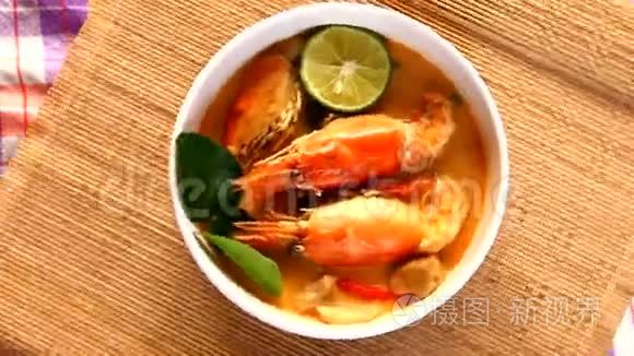 酸大虾汤或泰国菜汤