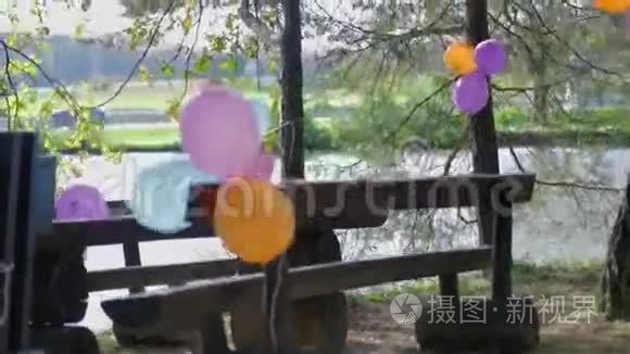 户外场所准备生日聚会视频