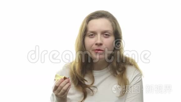 胖女人吃苹果，第七个视频