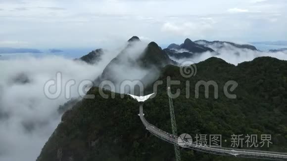 马来西亚兰卡维岛天空桥和缆车视频