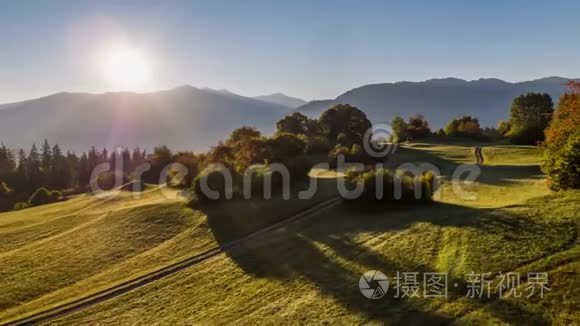 日出山地飞瑞士空中4k