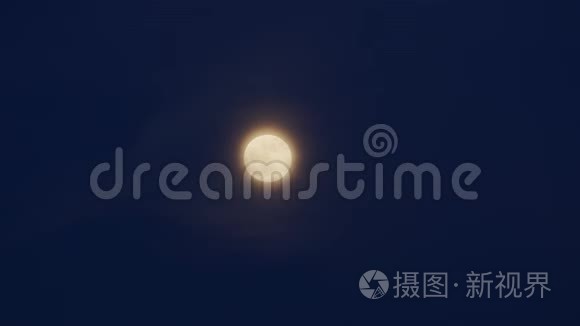 夜晚的满月视频