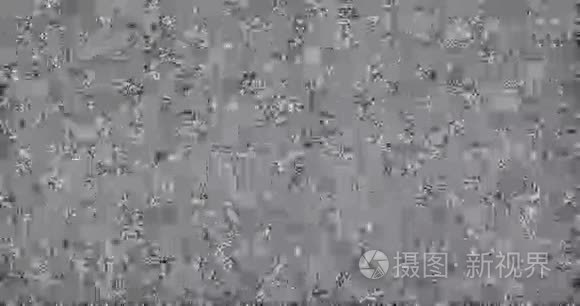 无传输信号时模拟电视的噪音视频