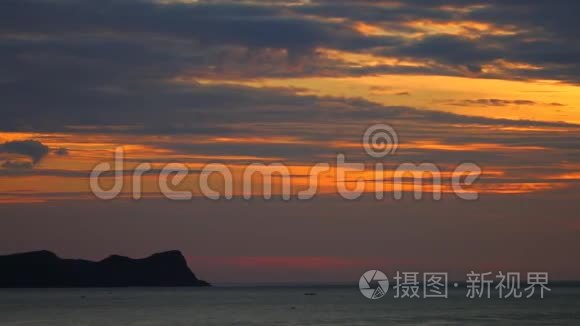 南中国海橙黎明天空高清电视视频