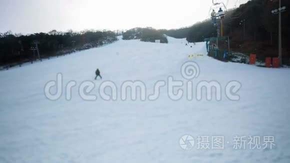 韩国滑雪坡视频