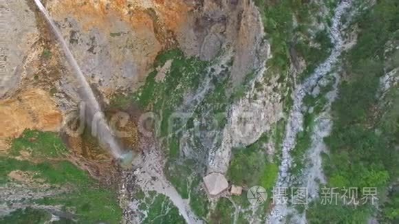 斯洛文尼亚美丽的林卡瀑布视频