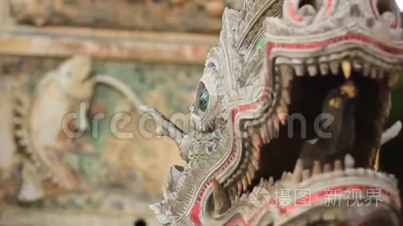 装饰泰国古佛寺的传统设计视频