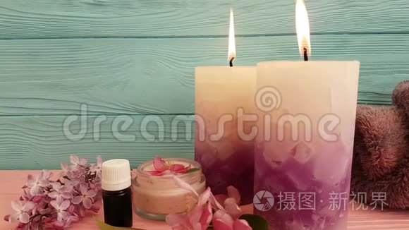 奶油化妆品丁香蜡烛产品视频