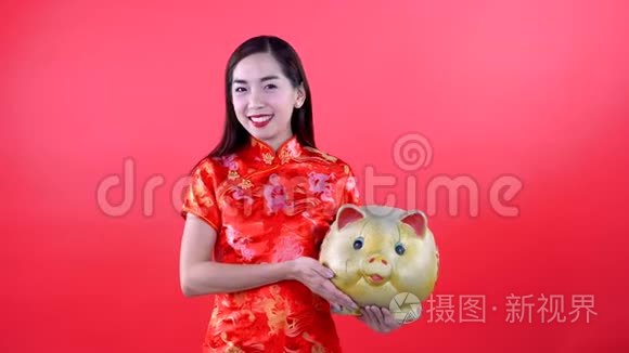 旗袍中国装的女人视频