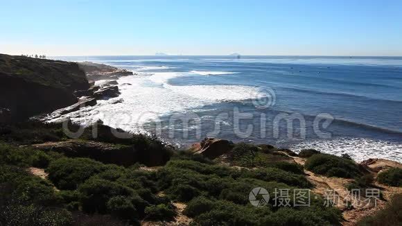 圣地亚哥附近美丽的太平洋海岸视频