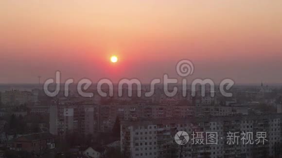 天际线日落时间白天黑夜视频