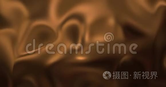 液体热巧克力背景.. 熔化黑暗巧克力纹理3D渲染循环4k。 魅力丝绸背景动画。