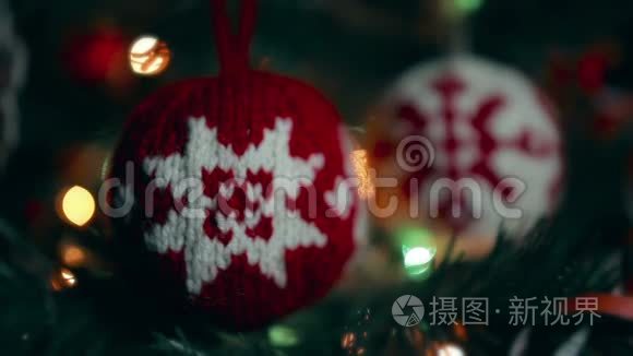 圣诞手工装饰针织球视频