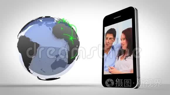 全球智能手机上的情侣视频视频