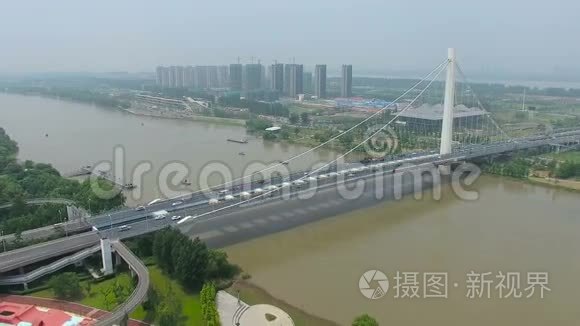 南京长江大桥公路立交鸟瞰图