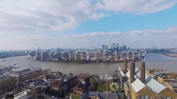 伦敦城市的鸟瞰图视频