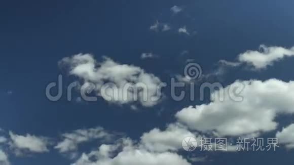 蓝天上的白云演变视频