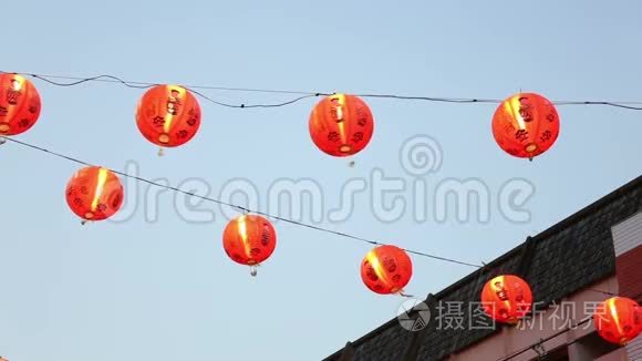 传统的中国新年灯笼视频