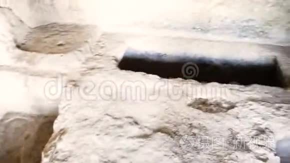 土耳其的岩石墓弗莱贾山谷视频