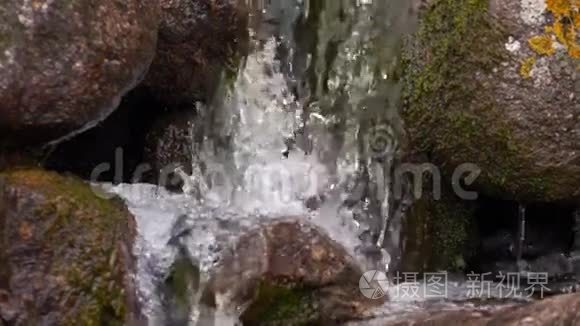 小山河瀑布超慢动作视频视频