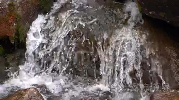 小山河瀑布超慢动作视频视频