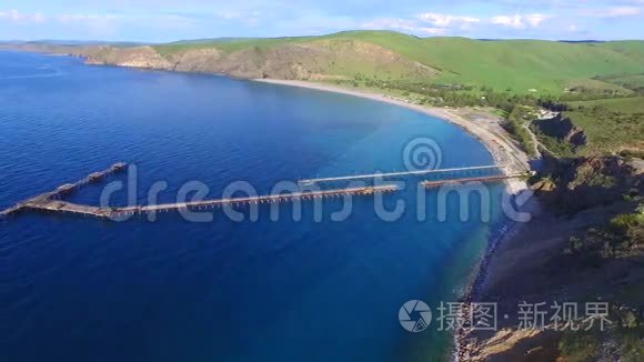 快速海湾喷气机的空中景观视频