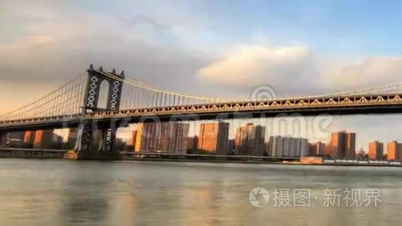 东河曼哈顿大桥交通高峰视频
